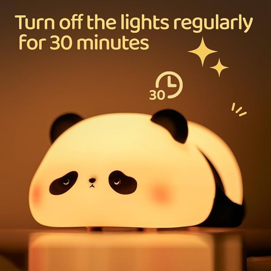 Soft Glow Panda Night Light – Cute Silicone Bedside Lamp