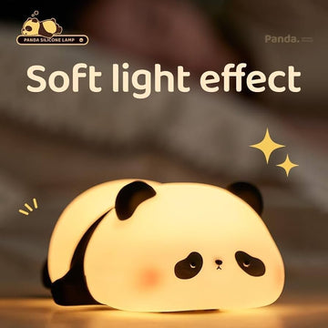 Soft Glow Panda Night Light – Cute Silicone Bedside Lamp